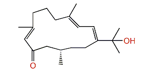 (12S*,1E,3E,8Z)-15-hydroxycembra-1,3,8-trien-10-one